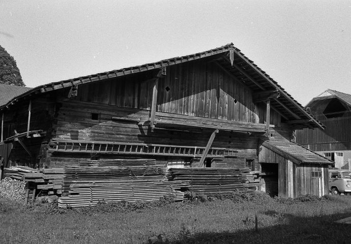 Das Haus an seinem ursprünglichen Standort in Helming. Ansicht von der Rückseite.